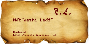 Némethi Leó névjegykártya